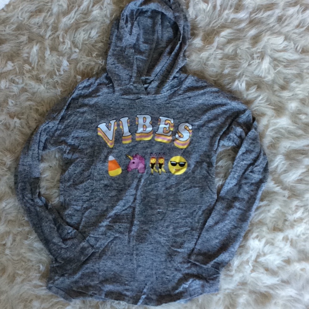 5/$25 Grayson social emoji hoodie size L (8-10)